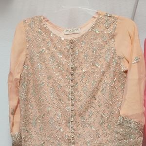 Peach Indian Pakistani outfit